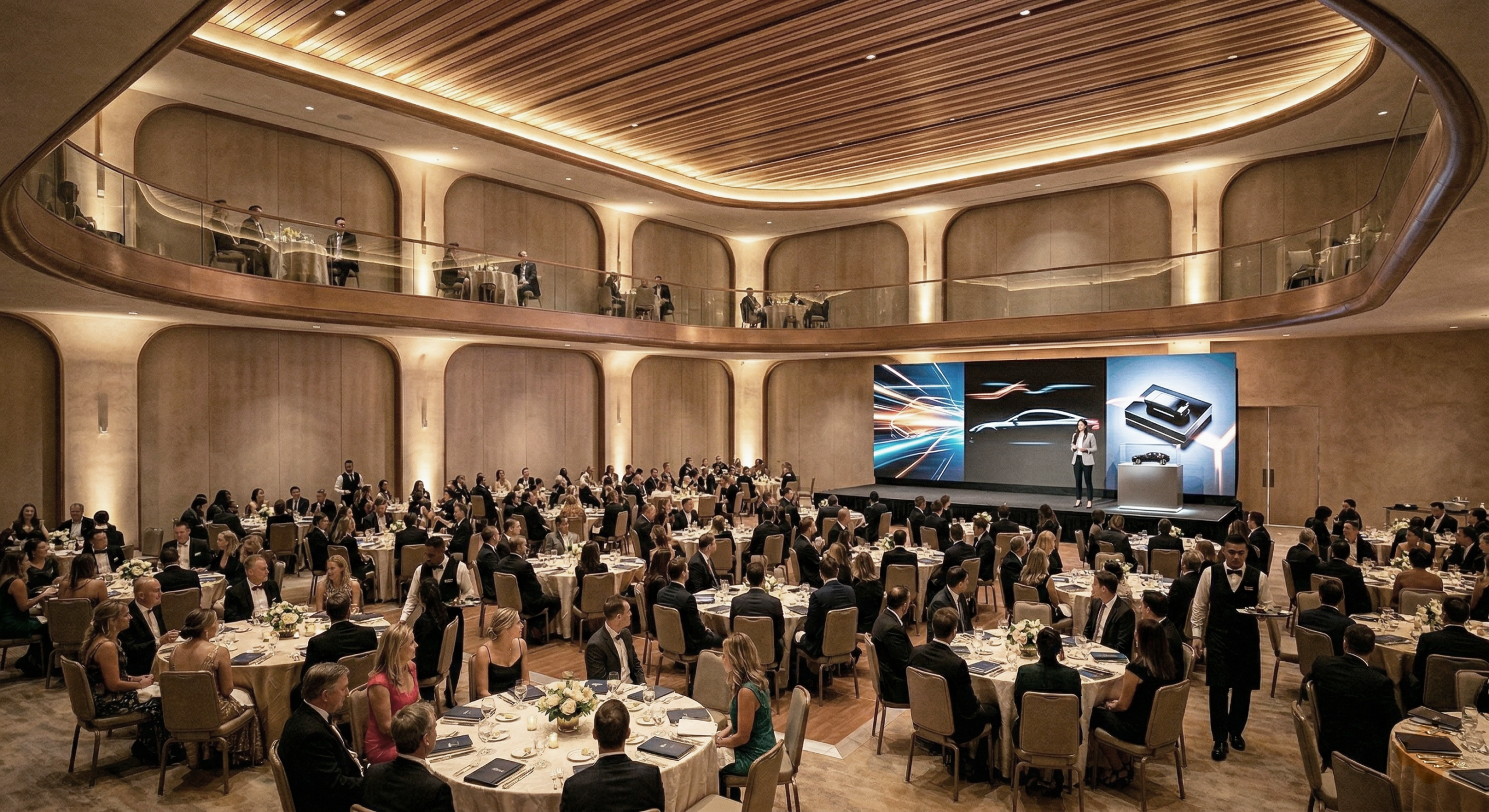 Render del ballroom del Ramada Chaco I para eventos y conferencias