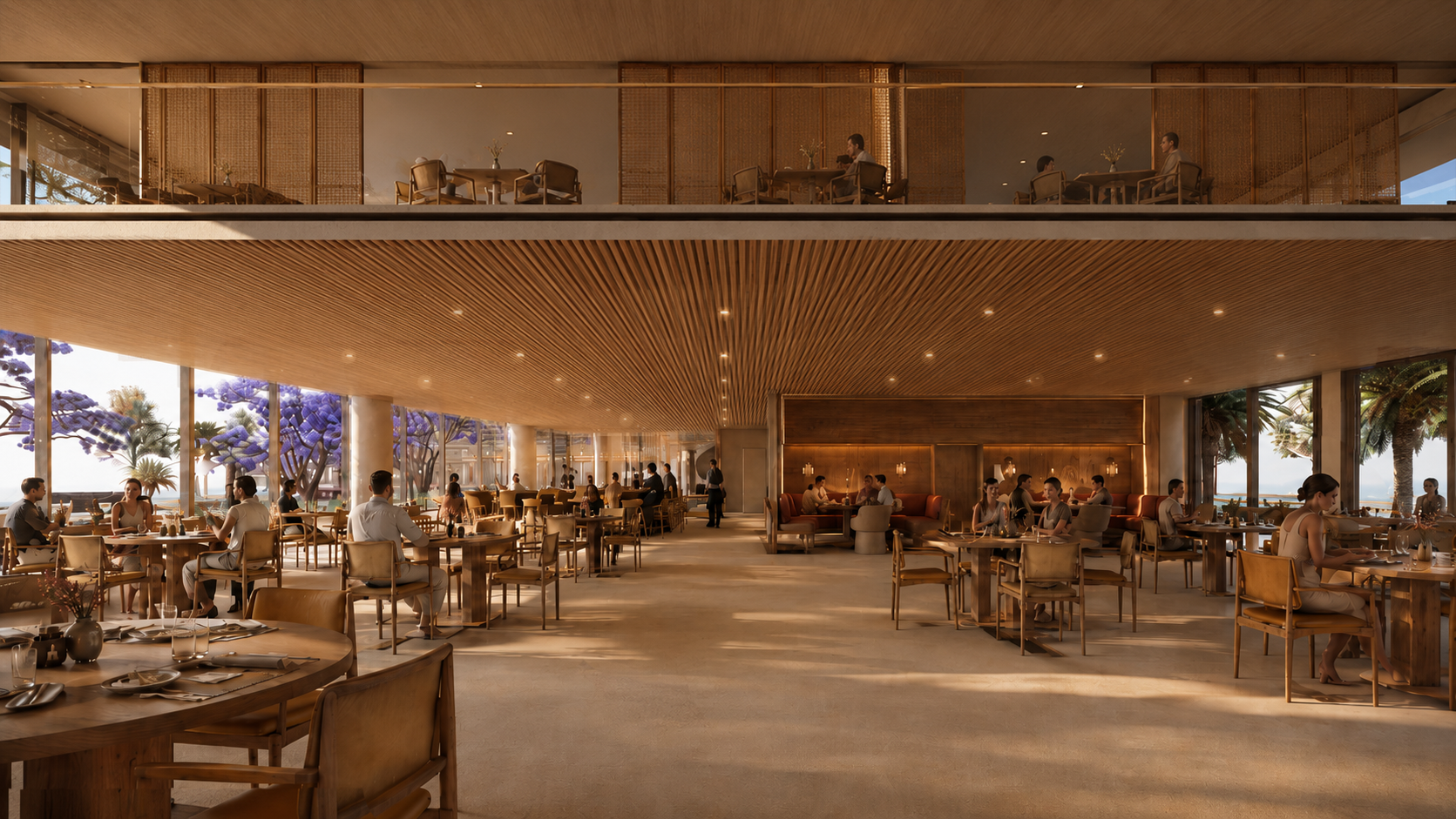 Render del restaurante del Ramada Chaco I